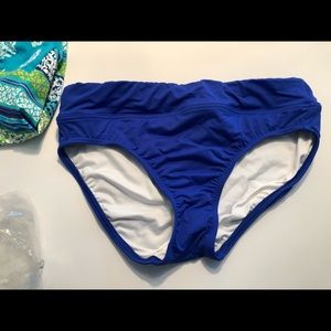 Purple swim/bikini bottoms size 8.  Lands End